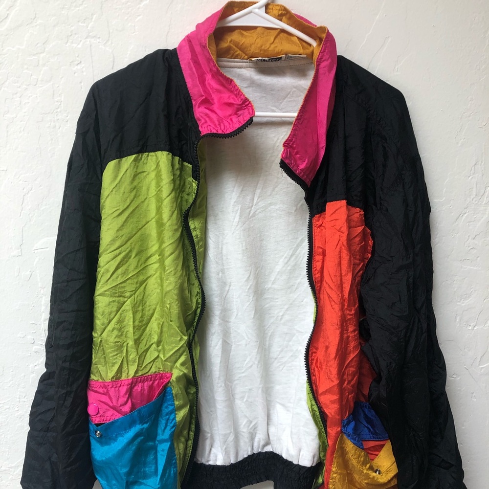 Color block windbreaker
